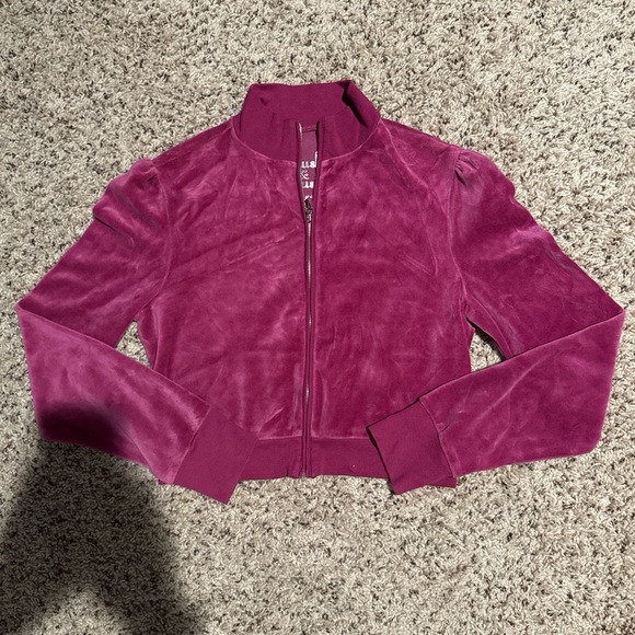 Y2K Victoria's Secret CATALOG BRAND Plush & Lush size small mauve tracksuit - Picture 2 of 7